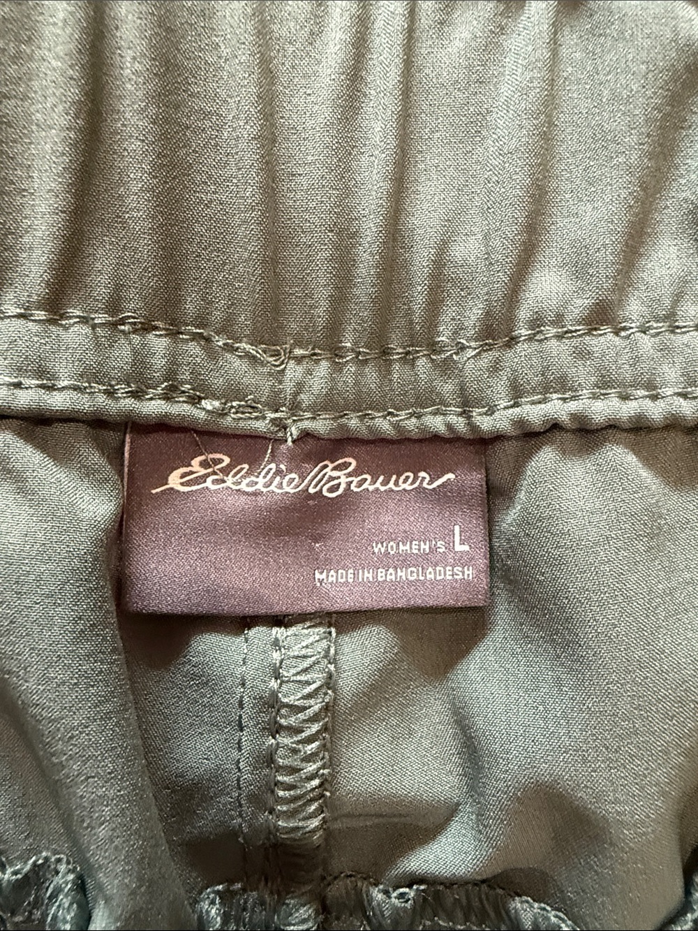 Eddie Bauer Light Olive Stretch Pull-On Chinos - Picture 2 of 4